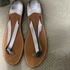 Bettye Muller Silver and Tan Women's Sandals